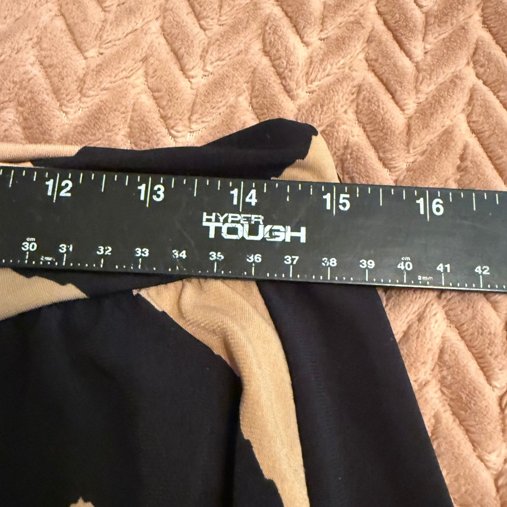 New Directions Woman Tan Black Chevron Maxi Skirt Plus Size 1X Stretch Jersey - Picture 3 of 6